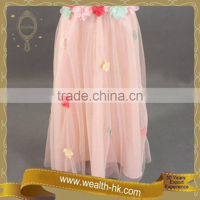 Vintage Flower Girls Princess Long Dress
