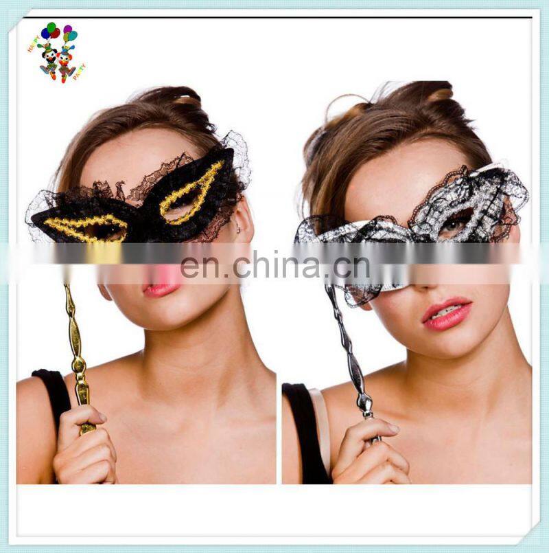 Lace Mardi Gras Party Black Stunning Venetian Masquerade Masks HPC-0454