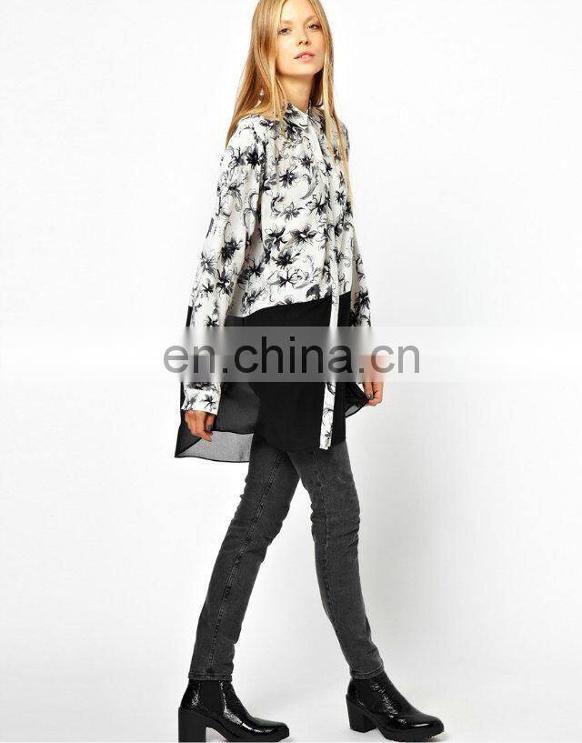 Famous fashion brand hot selling latest blouse designs women blouse