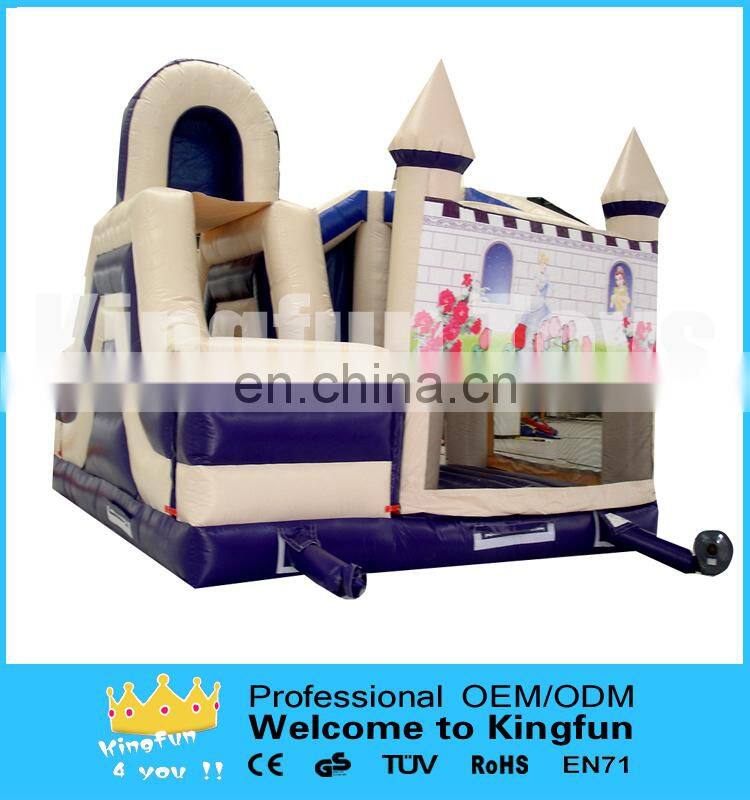 Hot sales inflatable castle with double slides