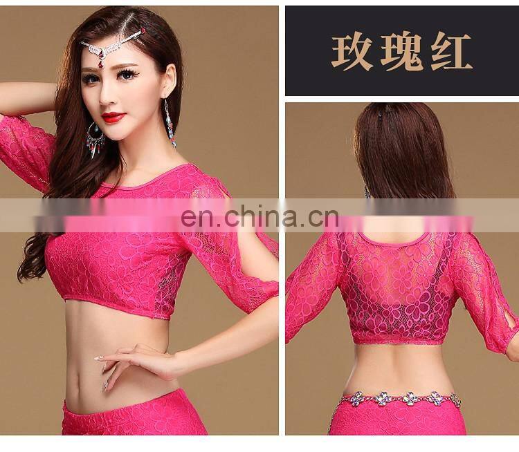 S-3101 Hot sexy flower high quality lace belly dance top