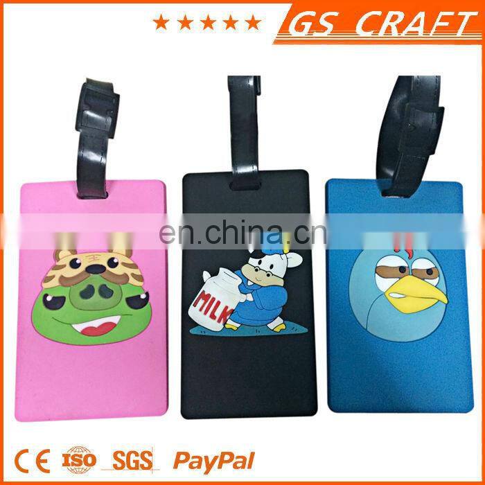 Attractive Price Super Quality soft pvc luggage tag, blank luggage tag
