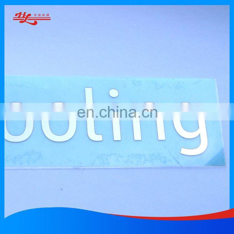 Customized laser cutting silver PET label with 3M sticker