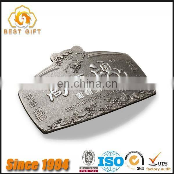 Customized Round Engraved Logo Wine Lable Brand Label For Wine