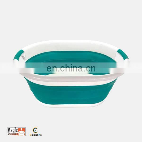 27L Plastic Collapsible household Laundry basket storage container