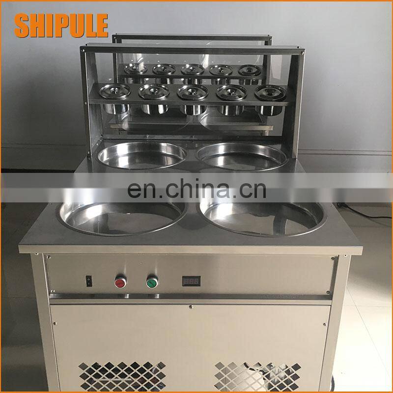 Single Pan Rolled Fried Ice Cream Machine Price / Single Round Pan Ice Frying Machine