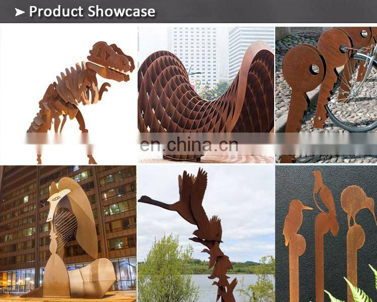 Villa Hotel Corten Steel sculpture decoration A588 Grade 50