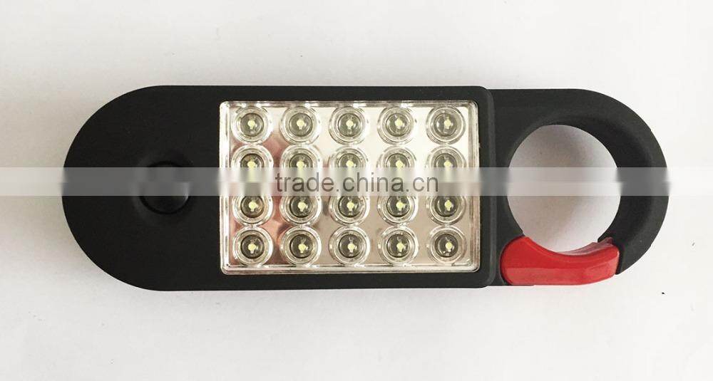 20+1 LED portable led battery work light with flexible clip