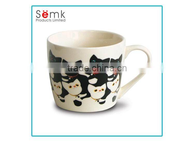 Valentine's day gift custom ceramic a pair of mugs white black mug from China
