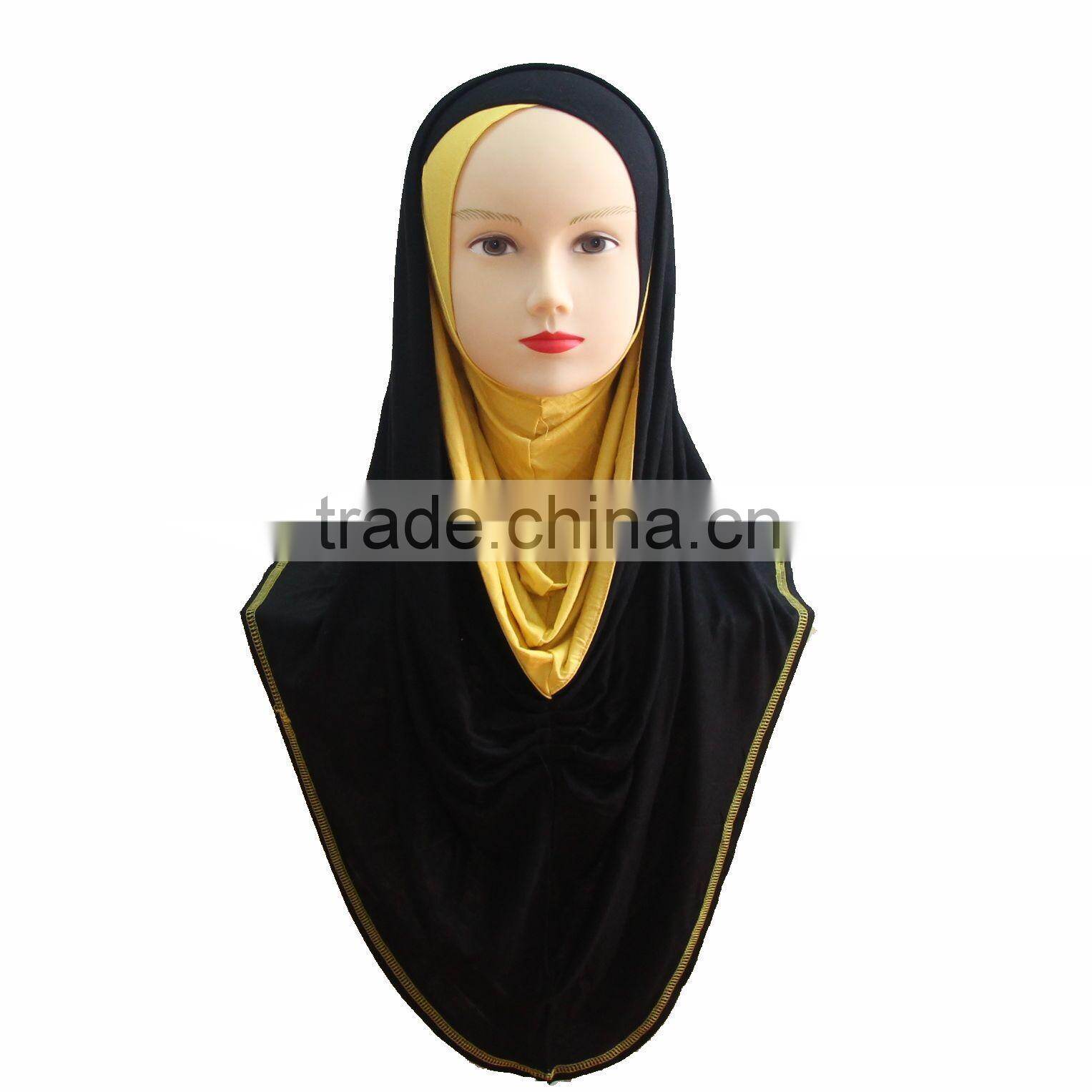 Newest Plain crossover HOT COTTON islamic scarf hijab BIG LONG MUSLIM one piece HIJAB