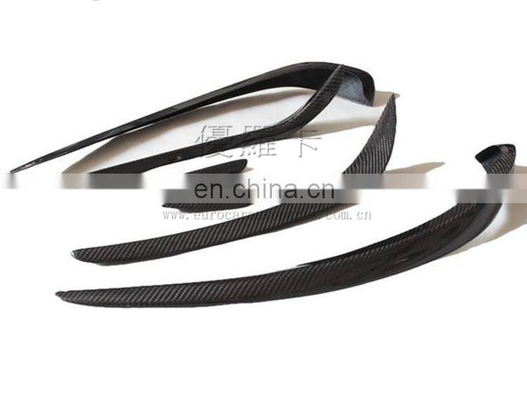 Carbon finber front bumper canard for C class w205 carbon front bumper fins Carbon fiber decoration parts for w205 C63 2017 2016