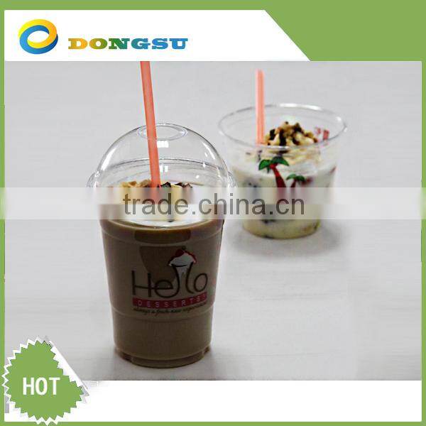 New design all kinds multifunctional disposable customized plastic PET cups and container with lids for cold beverage and food