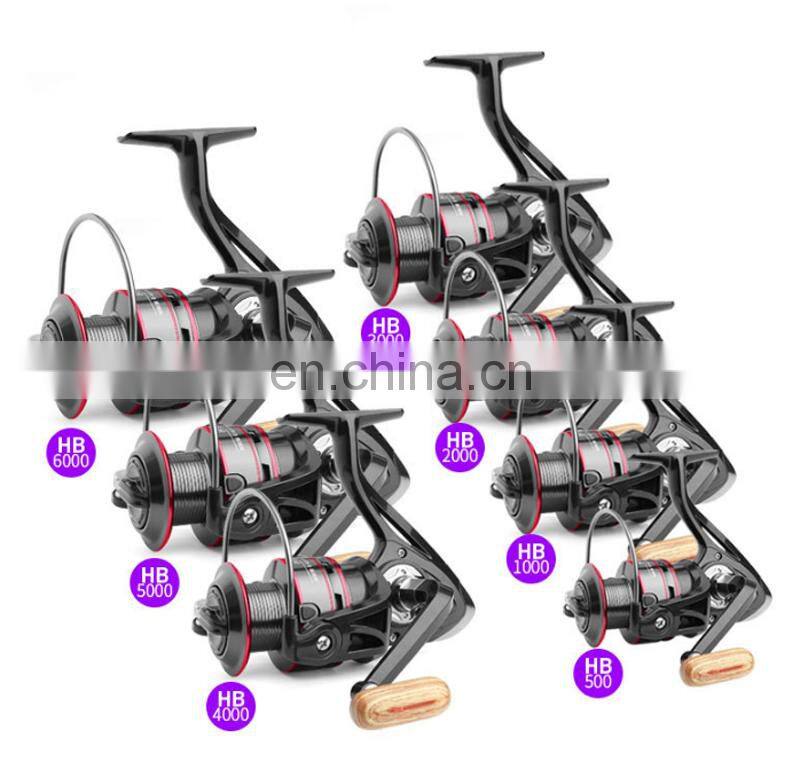 Amazon Hot Sale 12BB Wood Handle Carp Fishing Tackle Wholesale Spinning Fishing Surf Casting Reel