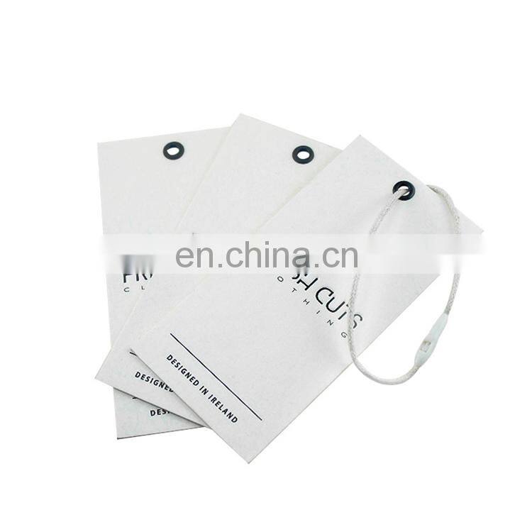 Wholesale custom logo paper swing hang tag for clothing Vintage paper tags