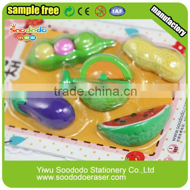 Eraser School Mini Fruit and Vegetable Erasers