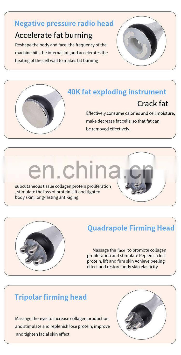 vacuum cavitation system except cryolipolysis slimming machine CAVITATION VACUUM LASTER MULTIPOLE RF Ems