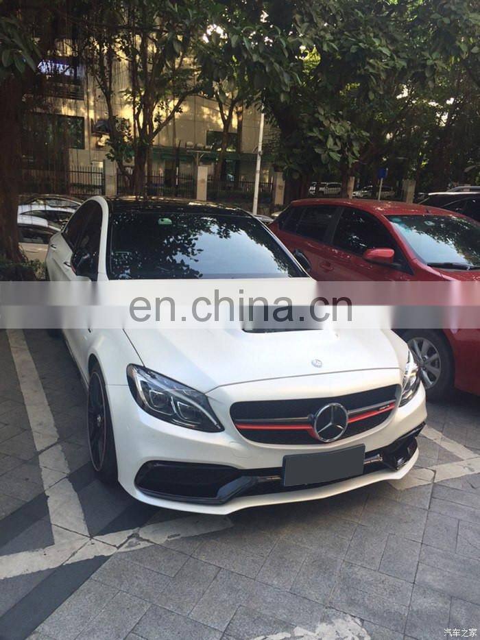 Runde Top Ranking Hood For Mercedes-Benz W205 C63 AMG Upgrade IMP Style Carbon Fiber Transparent Engine Cover