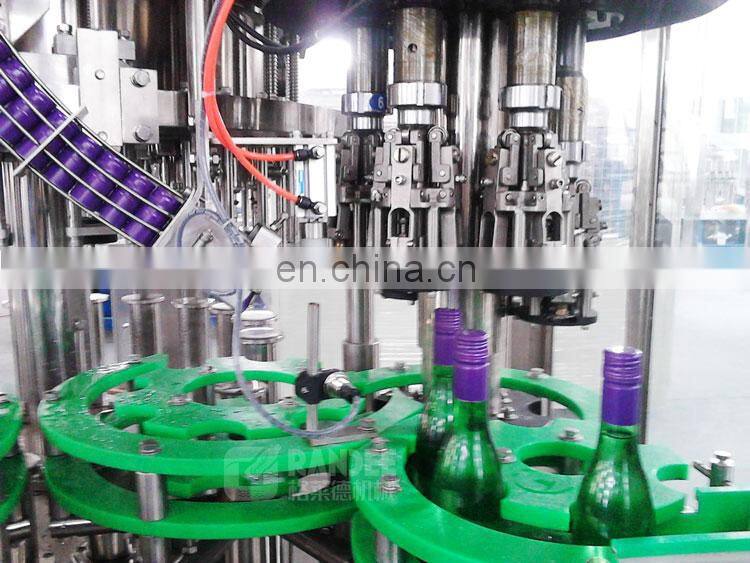 Automatic wine filling and capping machine / glass bottle wine filler