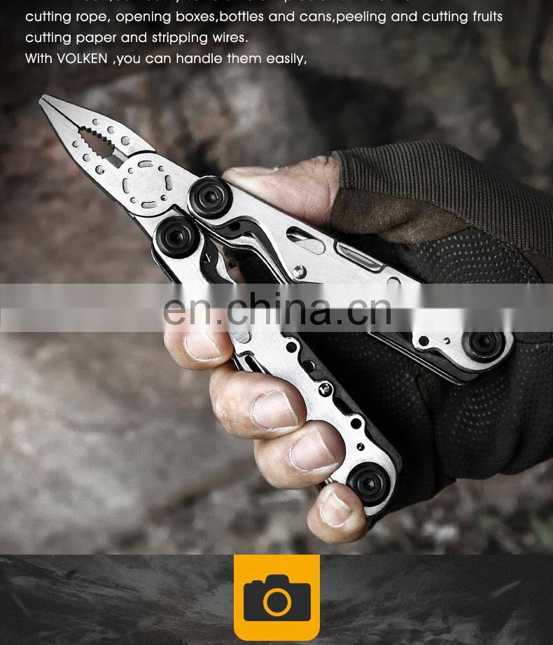 Multitool Fold the Pliers15 in 1 Portable Pocket Multifunctional Multi Tool with Pliers Knife for Outdoor Survival Camping