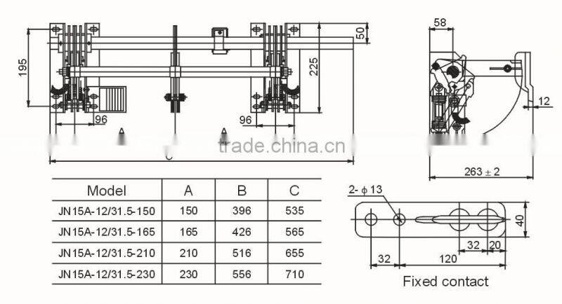 11KV 24KV 36KV JN15 EK6 Grounding switch High-voltage earthing switches