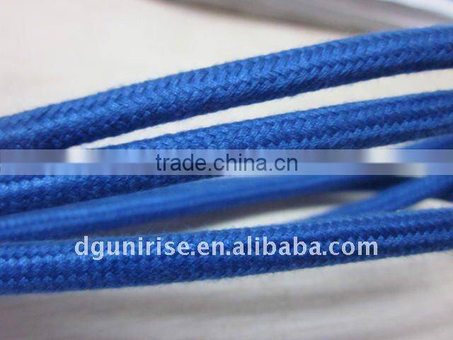 European coloured braided cover power cord cable