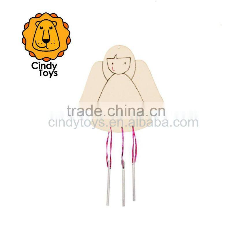 DIY Wooden Craft Hanging Ornaments Angel 1 pcs for Christmas