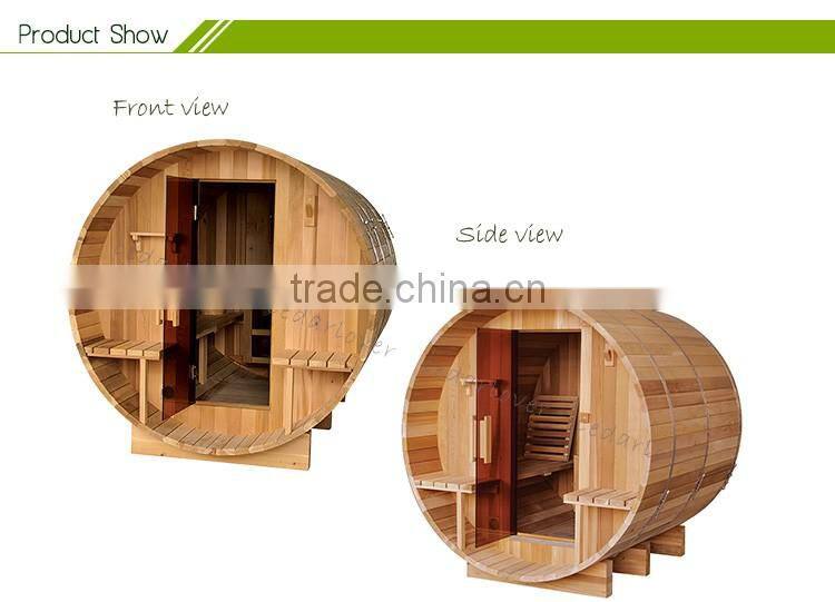 Wholesale 4-6 person outdoor Spa Wooden barrel sauna room