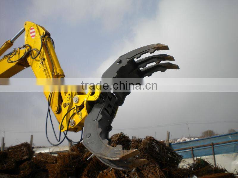 hydraulic grab, hydraulic rock grab excavator grapple for ZOOMLION