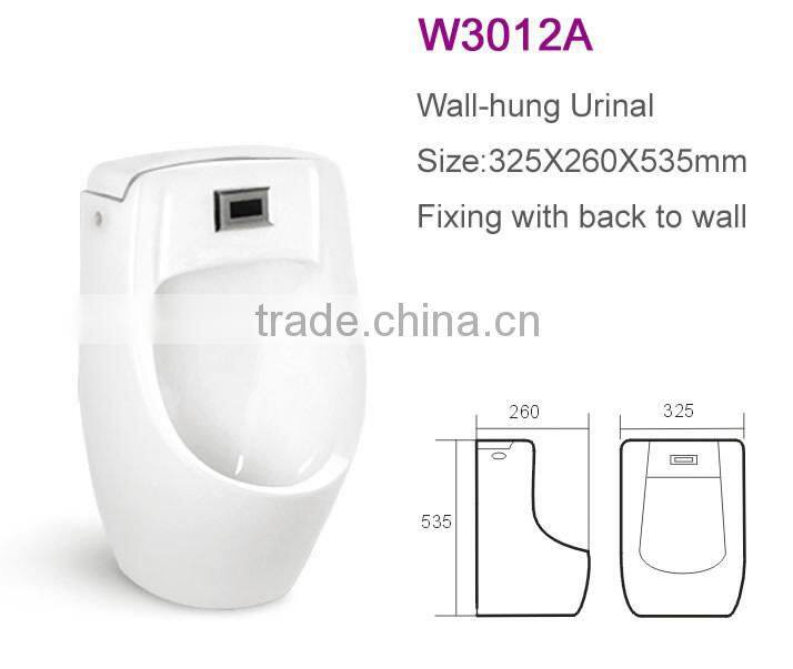 Wall flush bathroom male ceramic sensor automatic urinal