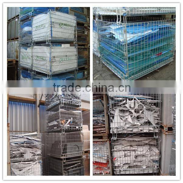 Euro size Huameilong industrial foldable wire mesh stacking baskets
