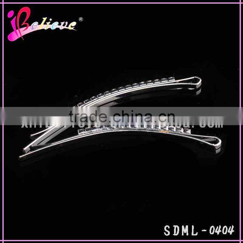 Metal small fancy hair pins accessories, hairpin with diamond, hair pins for girls
