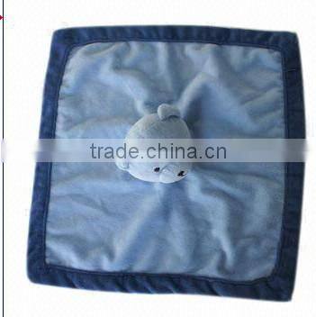 Cute plush stuffed blue bear babies' blanket toy/plush bear blankets