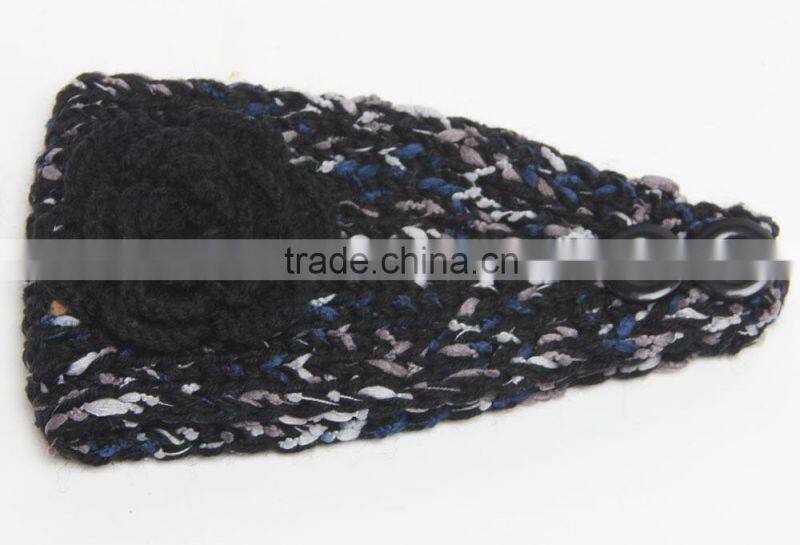 2015 New Patterns Fashion Women Ladies Flower Knitted Head Band