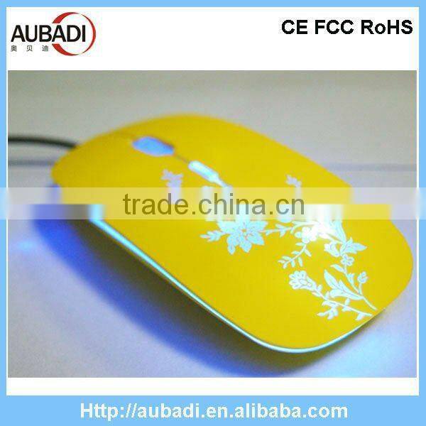 Pretty Ultra Thin Blue Led Mouse