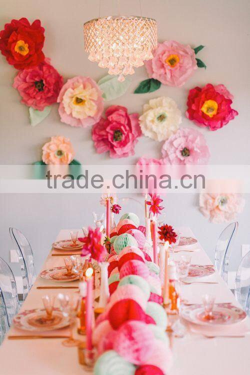 Decorative Colorful Chinese Hanging Craft Paper Honeycomb Ball for Birthday Anniversary
