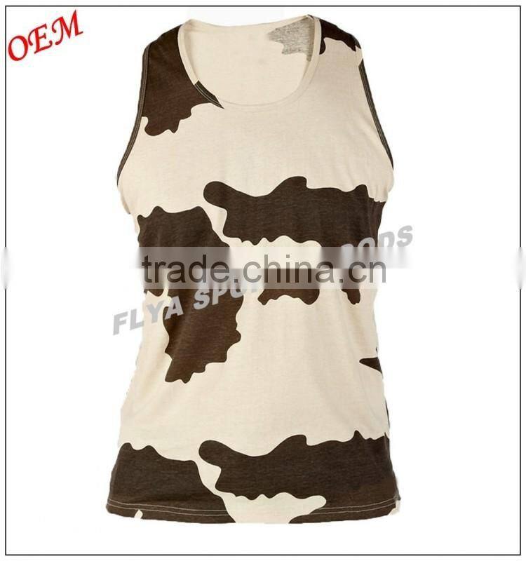 Super ribbed Military Muscle bodybuilding tank top, Gym stringer vest mens camo singlet