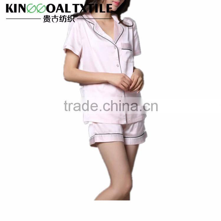 Women's Long Lightweight 100% Silk Bathrobe Robe With Short Sleeves