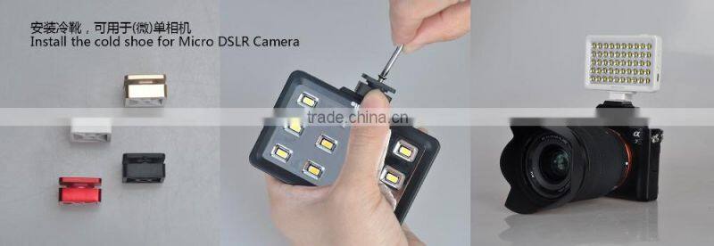 Commlite COMIRAY Multi-functional LED Video Light 50 LED bulbs For Smartphone, Monopod, Pad and DSLR Camera with 3 diffusers