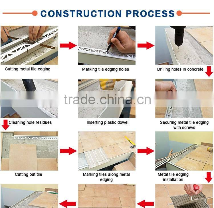 Wall mount stainless steel expansion joint movement joint bead