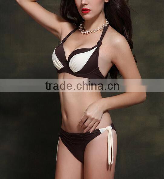 Fujian factory produce white bikini bra set