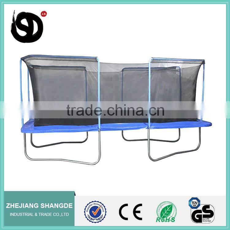 7x10ft square outdoor sport trampoline with ladder