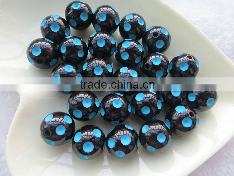 Wow! Halloween Newest 12mm to 20mm acrylic resin polka dot beads wholesales,fashion chunky necklace beads high quality