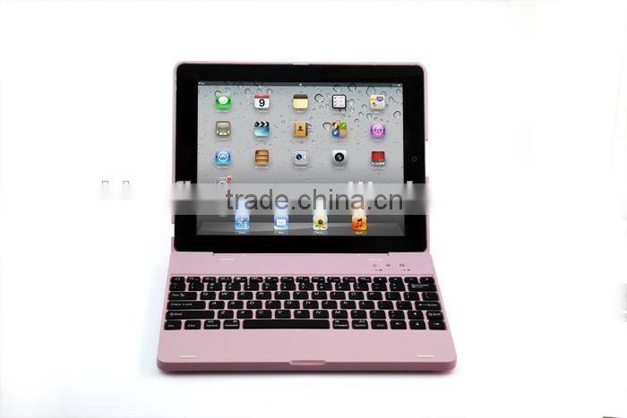 Clamshell wireless Bluetooth keyboard case for iPad234 with 4000mah battery,rechargable folio calmshell Bluetooth keyboard