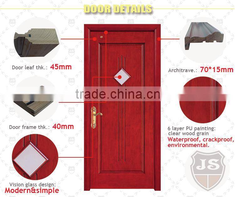 melamine finish walnut wood interior door