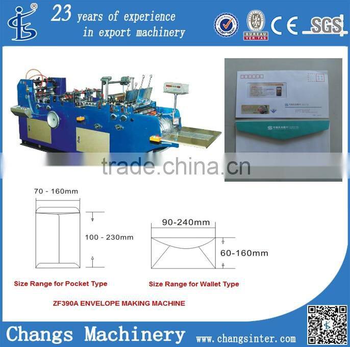 ZF-390 full automatic paper envelope making machine price
