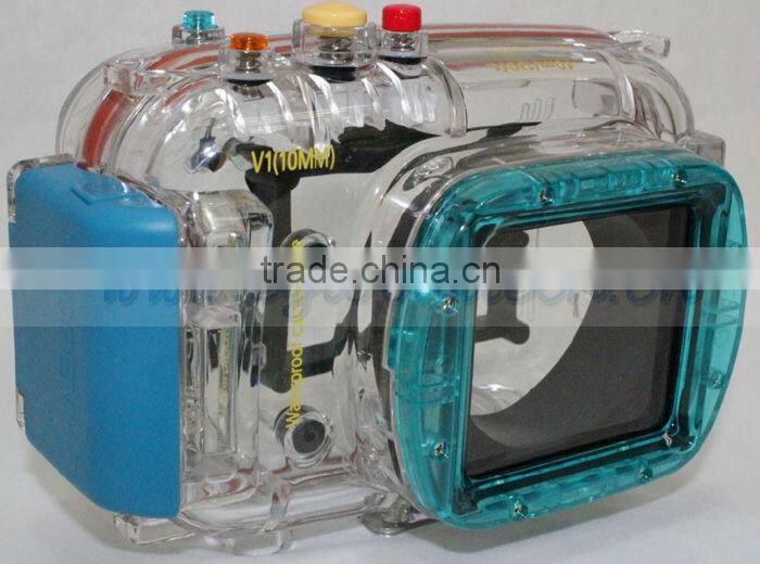 40M/130ft Underwater Case for Camera Nikon, Waterproof Camera Case for Nikon V1(10mm Lens), Waterproof Digital Camera Case