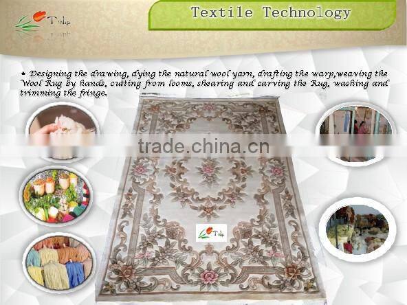 Savonnerie Carpet hand knotted carpet Handmade Savonnerie Wool Rug