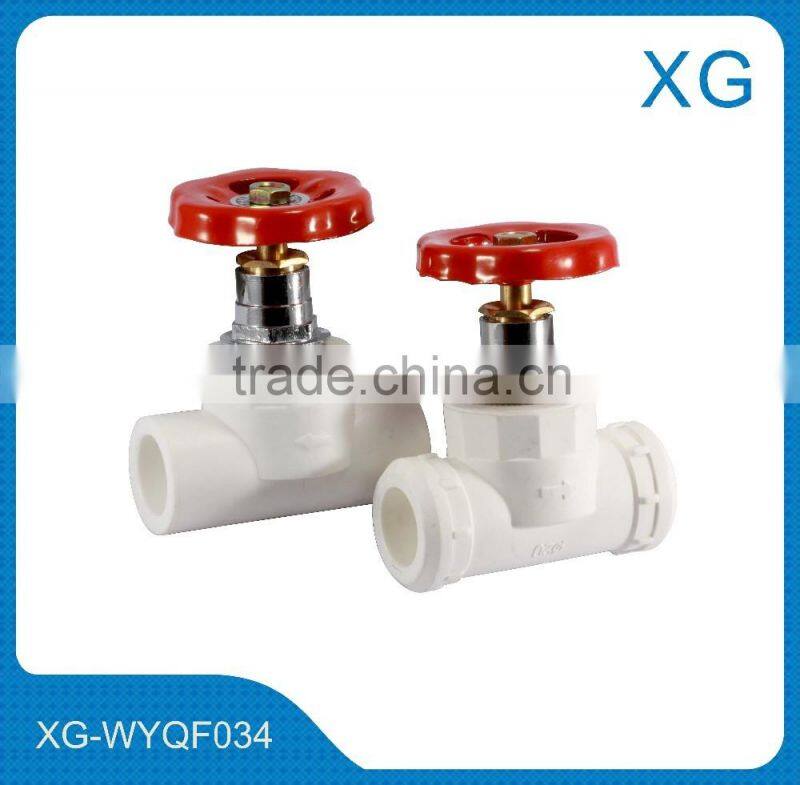 Brass handle brass ball stop vale/brass insert ppr pipe stop valve/brass ball cock valve/stop valve dn20