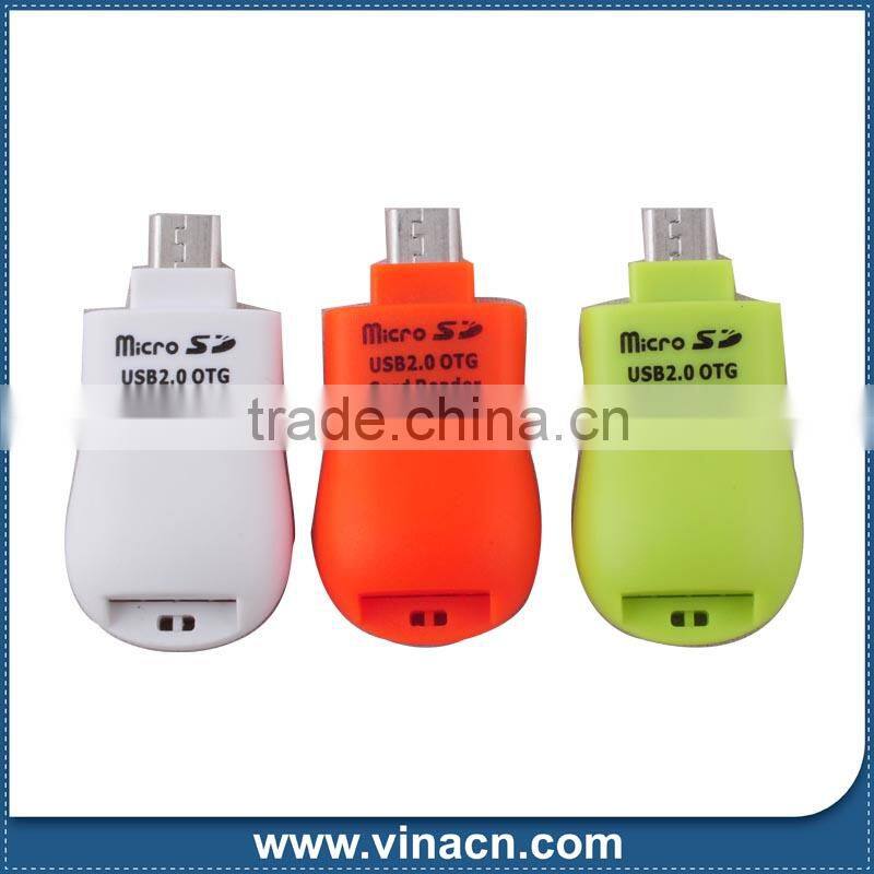 OTG TF/SD card reader Smartphone/ Computer 2 in 1 USB reader USB A to Micro USB