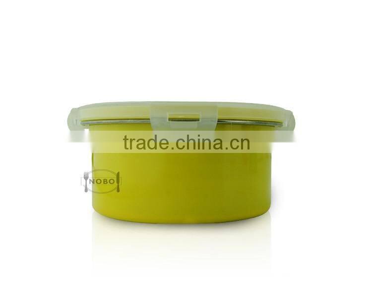 3pcs colorize stainelss steel coating crisper box set with airtight lid